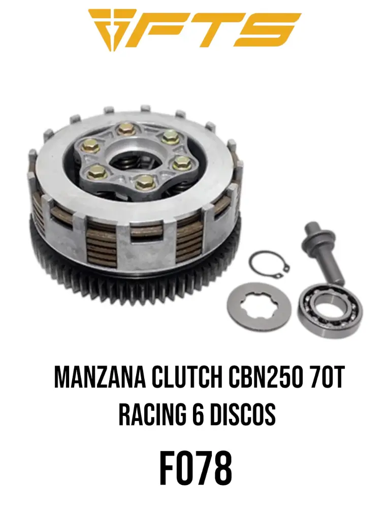 MANZANA CLUTCH GEN P/  CBN250 70T RACING 6 DISCOS