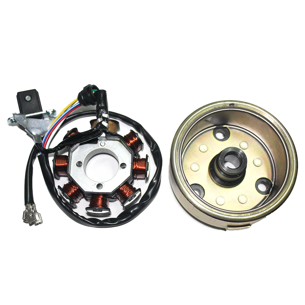 SET BOBINA Y VOLANTE CGL125 8 BOBINAS ZS150/ZS200/NANO/CG200/MAGNUM/FIRE