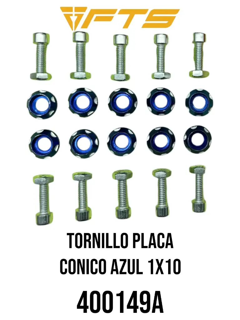 TORNILLO PLACA CONICO AZUL 1X10