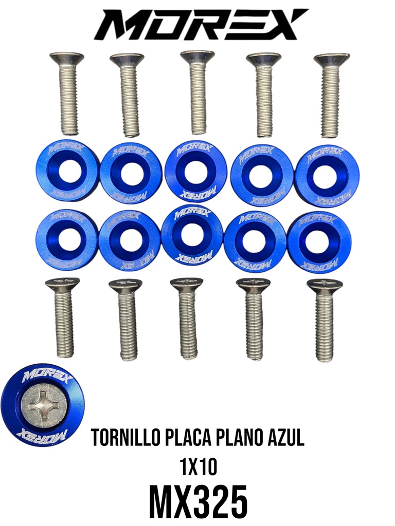 TORNILLO PLACA PLANO AZUL