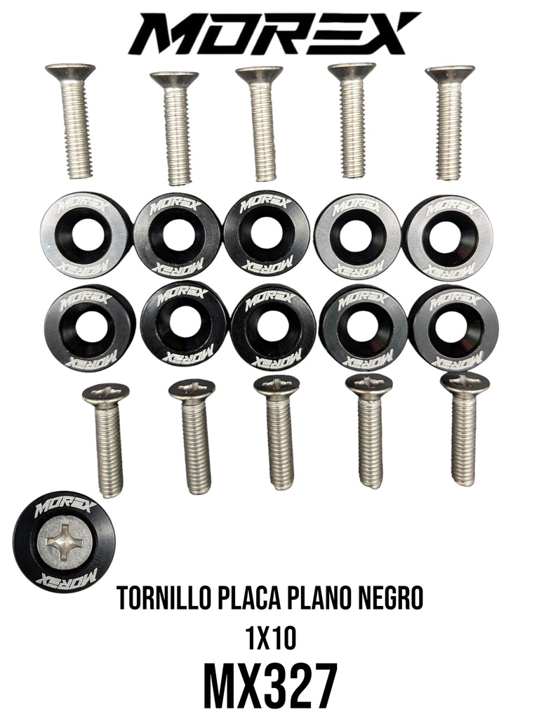 TORNILLO PLACA PLANO NEGRO