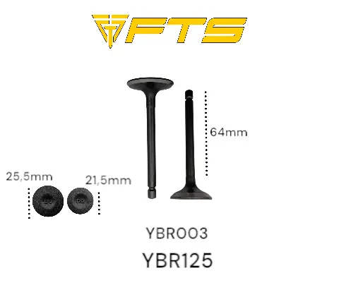 VALVULA ADM / ESCAPE  GEN P/ YBR 125