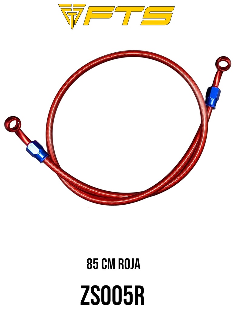 MANGUERA FRENO ZS150 85 CM ROJA