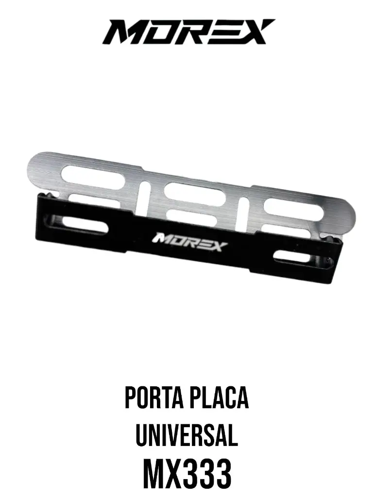 PORTA PLACA UNIV NEGRO MOREX